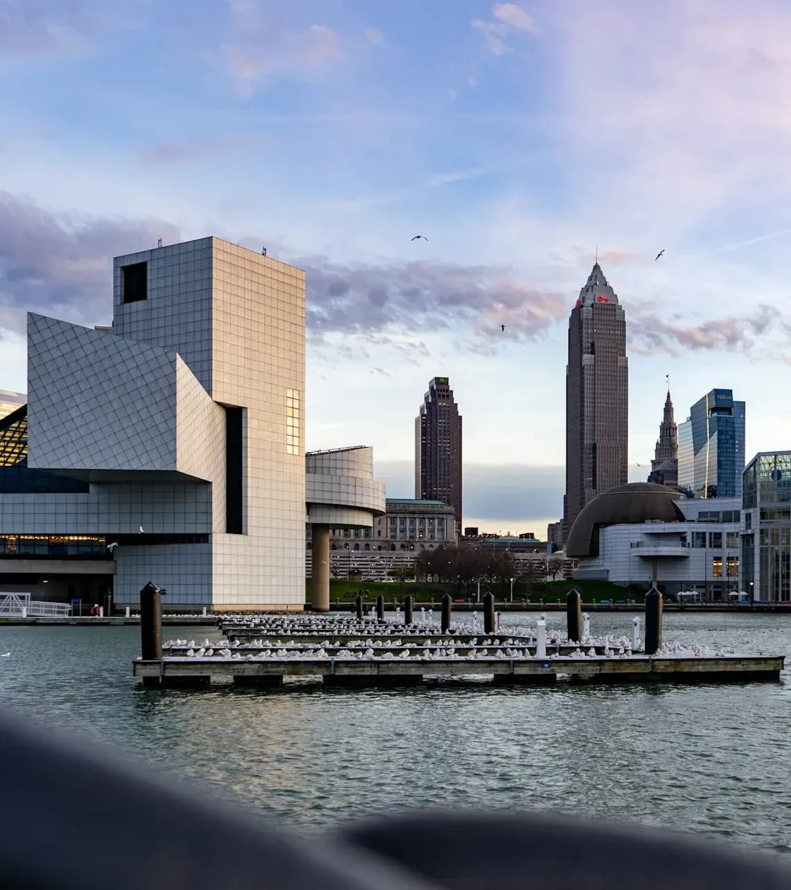 View of North Coast Harbor in Cleveland, Ohio.